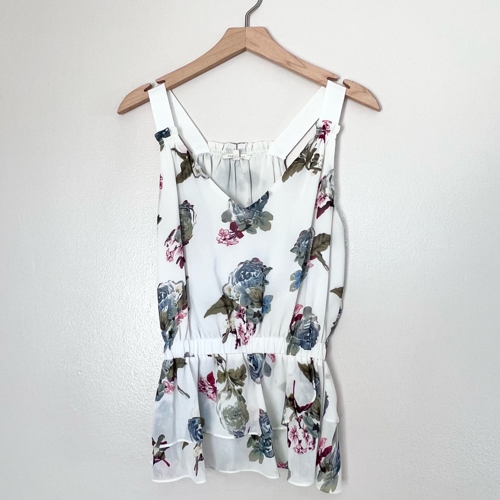 Spring Floral Peplum Top